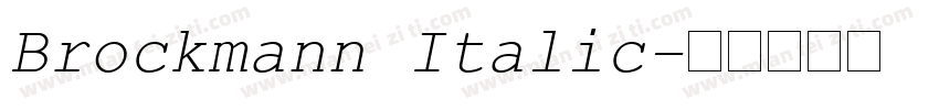 Brockmann Italic字体转换